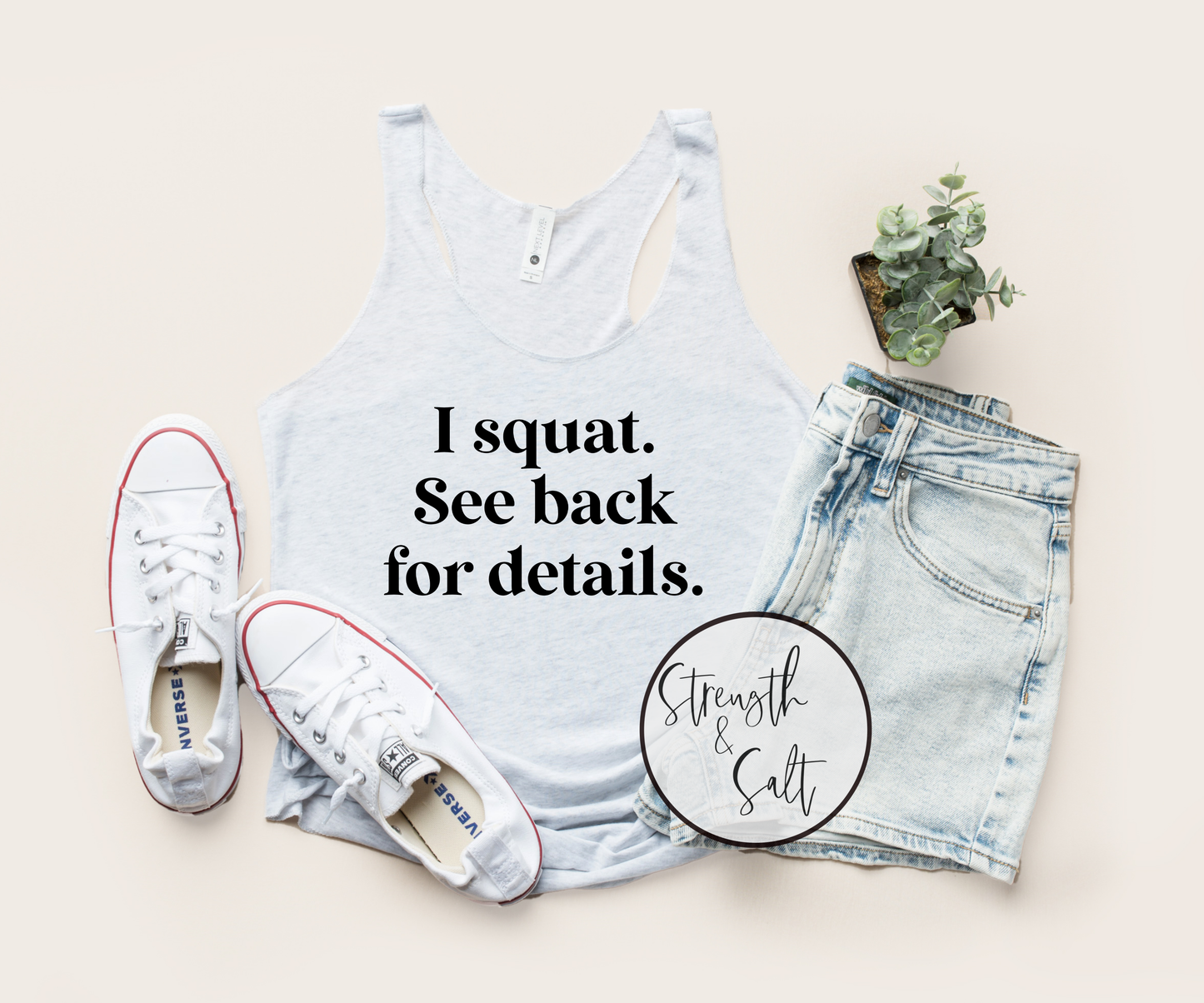 I Squat See Back Racerback