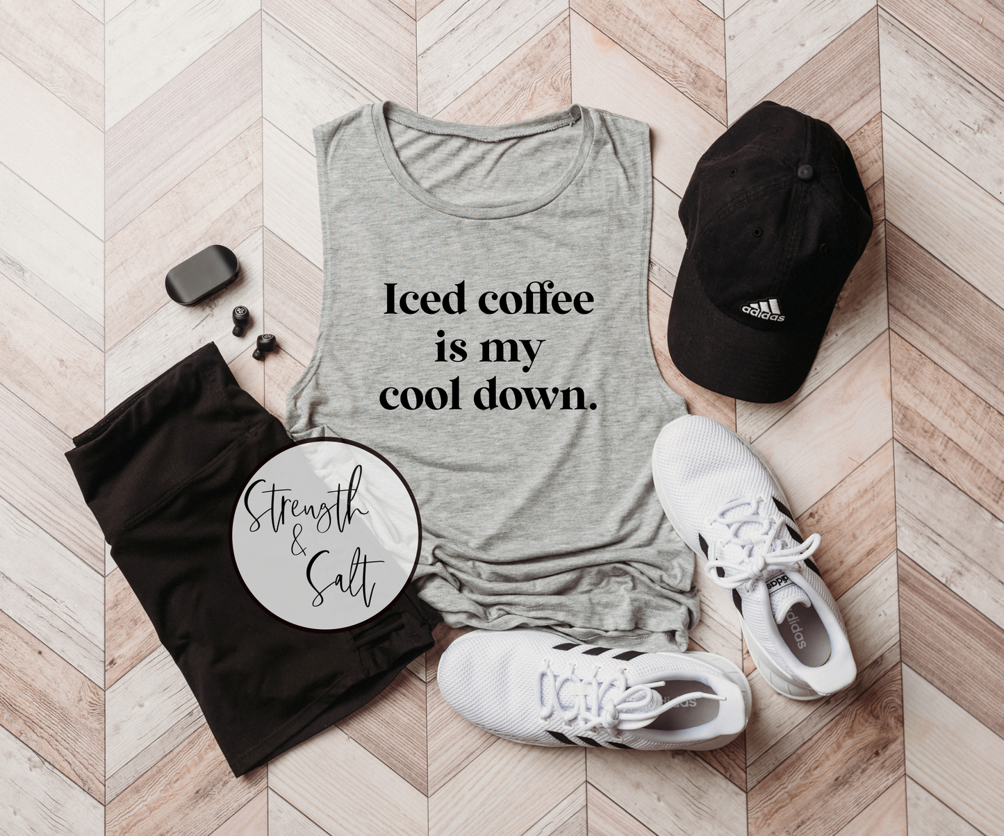 Iced Coffee Is My Cool Down Muscle Tank