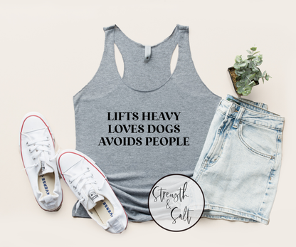Lifts Heavy Avoids People Racerback