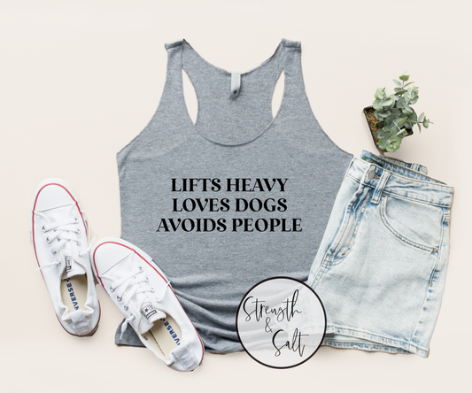Lifts Heavy Avoids People Racerback
